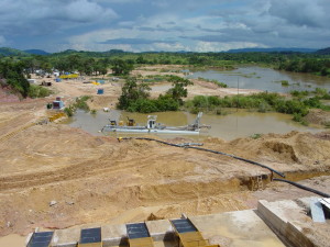 10" E-Series dredge after launch