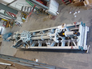 Rotary cutter ladder ready to load